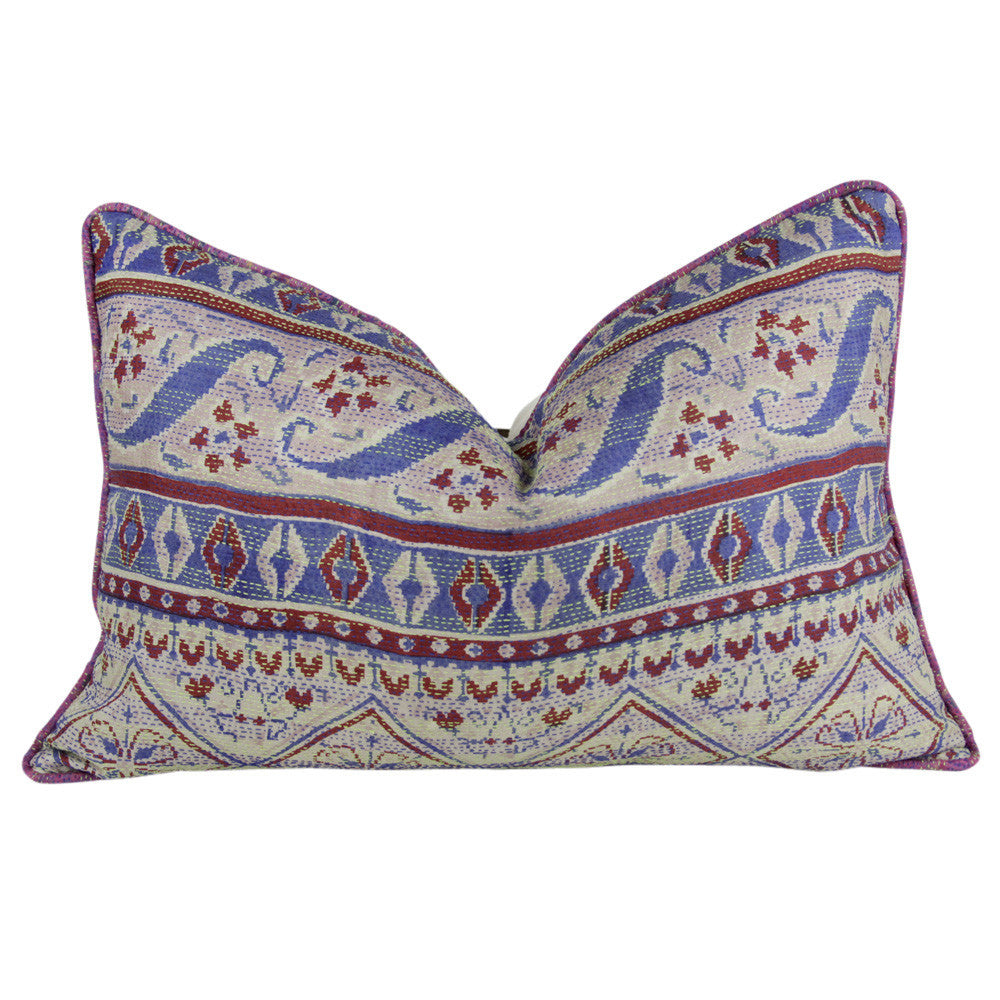 Diamond Silk Kantha Pillow