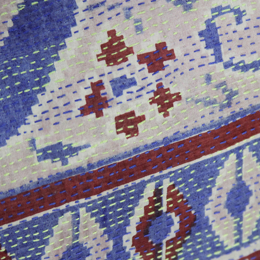 Diamond Silk Kantha Pillow