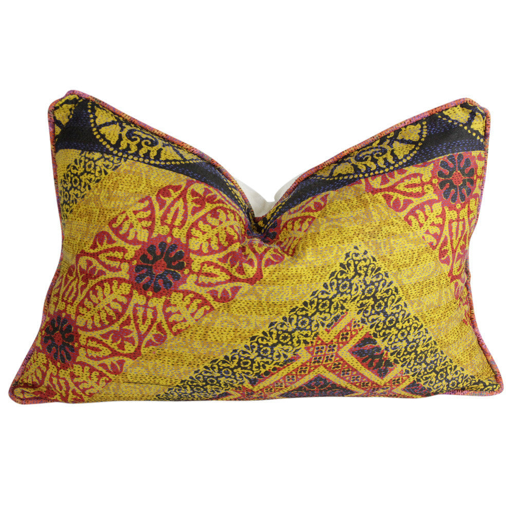 Champa Silk Kantha Pillow