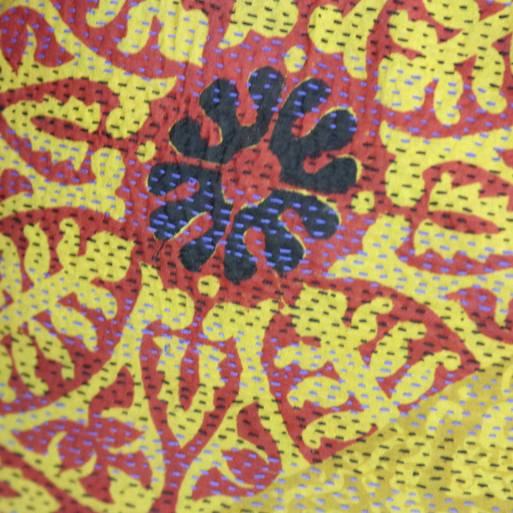 Champa Silk Kantha Pillow