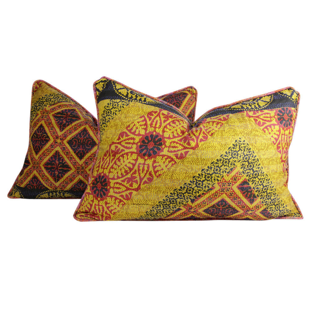 Champa Silk Kantha Pillow