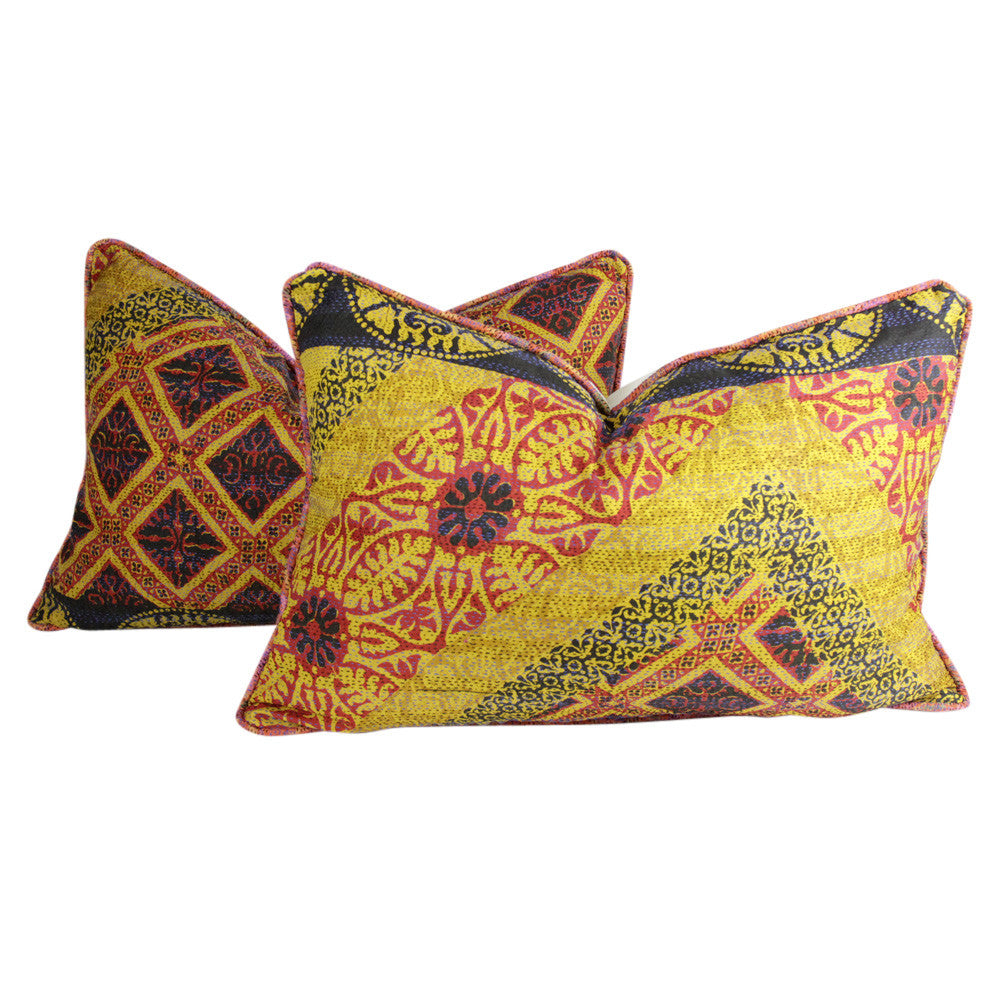 Champa Silk Kantha Pillow