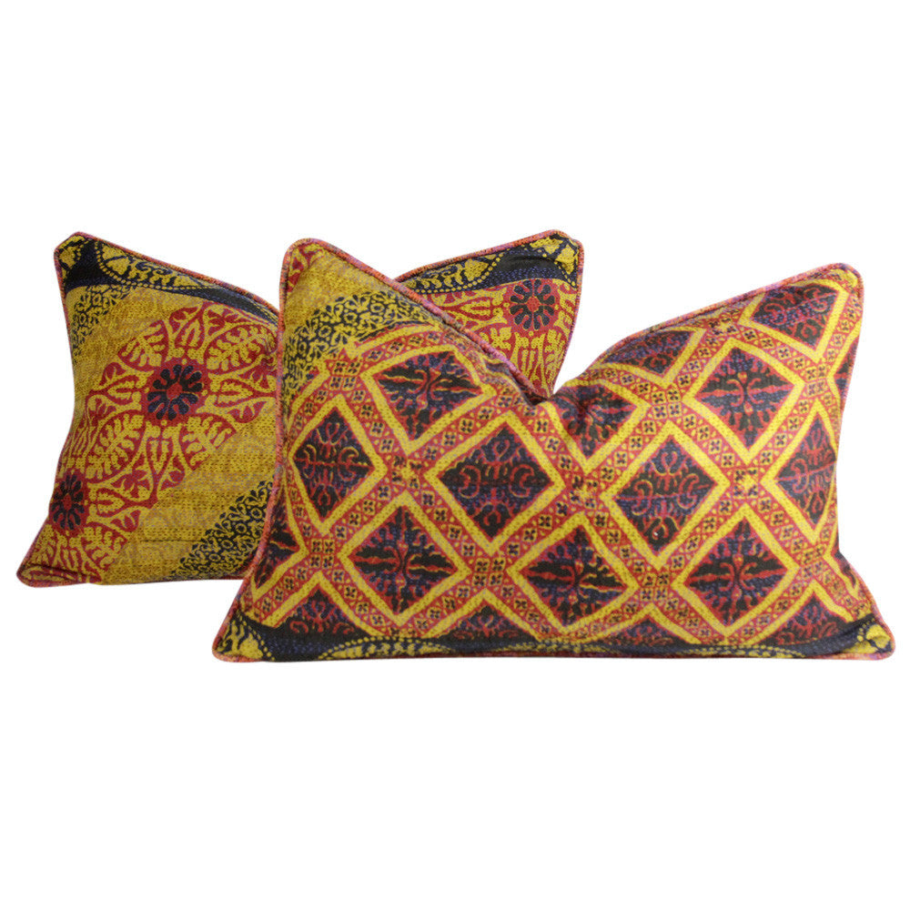 Sun Silk Kantha Pillow