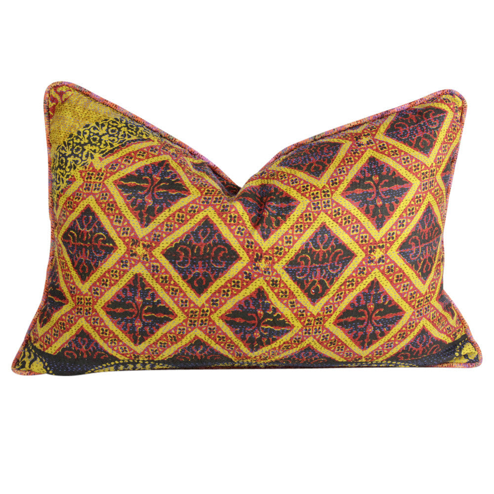 Sun Silk Kantha Pillow