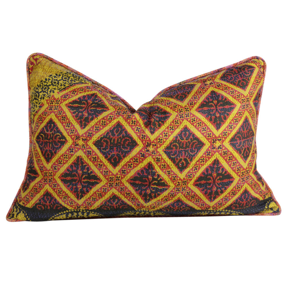 Sun Silk Kantha Pillow