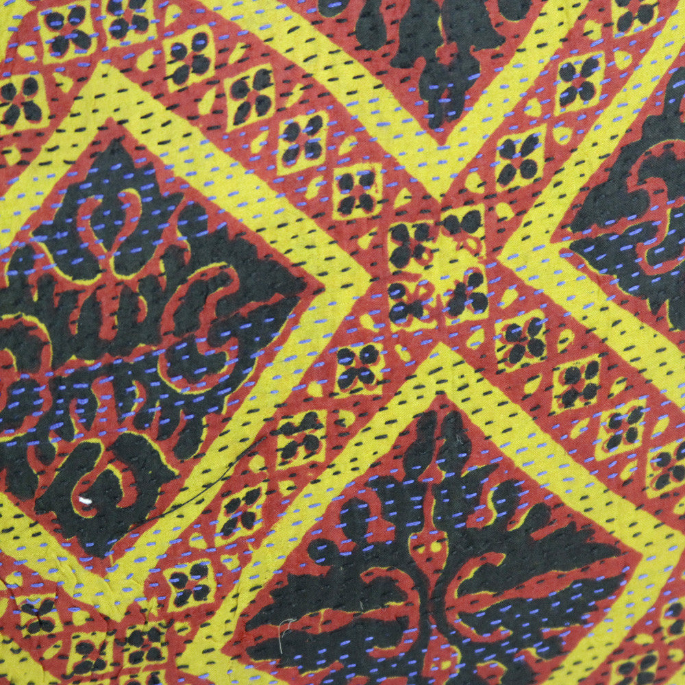 Sun Silk Kantha Pillow