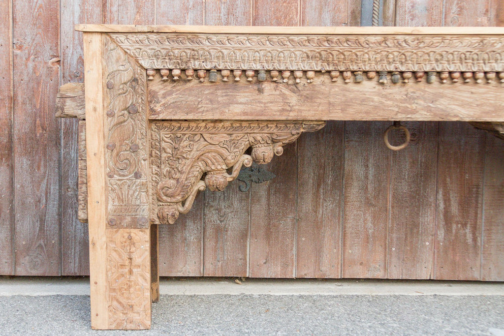 18th Century Gujarat Carved Beam Console
