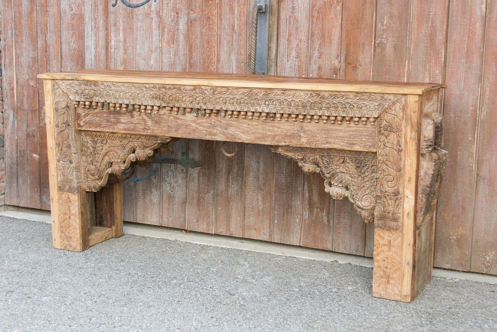 18th Century Gujarat Carved Beam Console