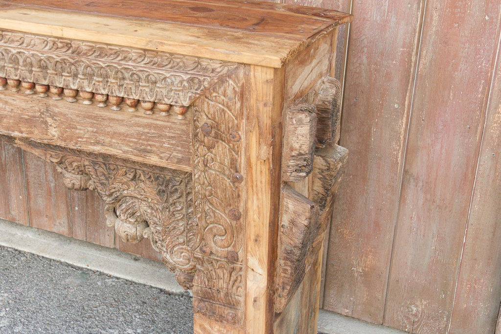 18th Century Gujarat Carved Beam Console