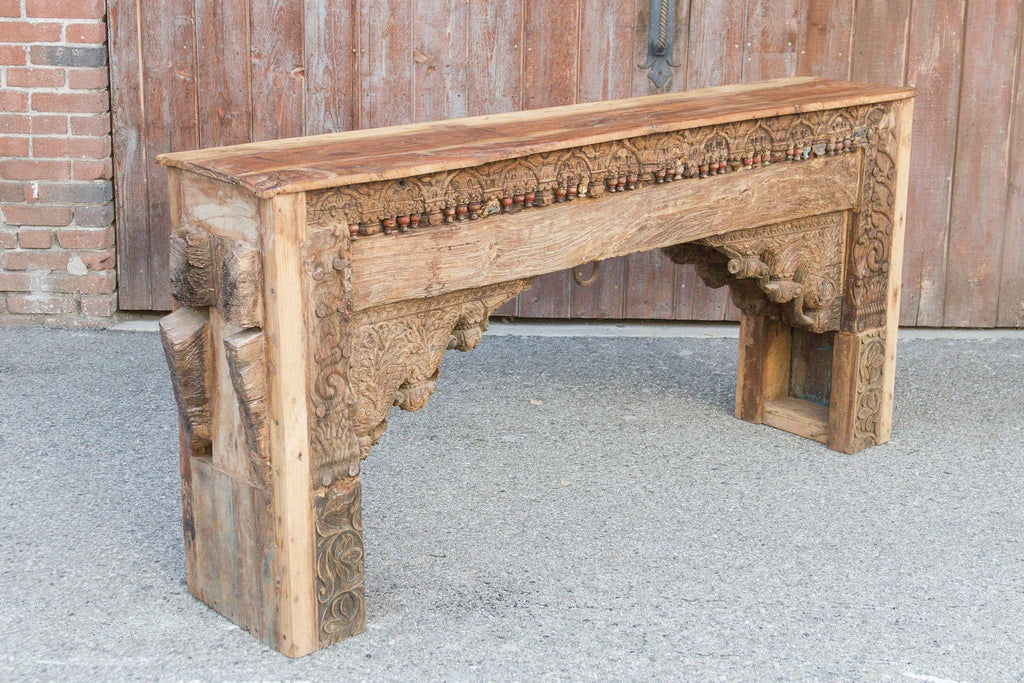 18th Century Gujarat Carved Beam Console