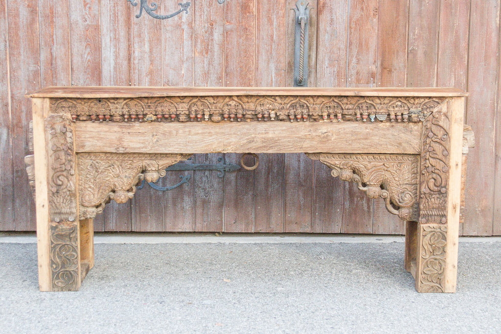 18th Century Gujarat Carved Beam Console