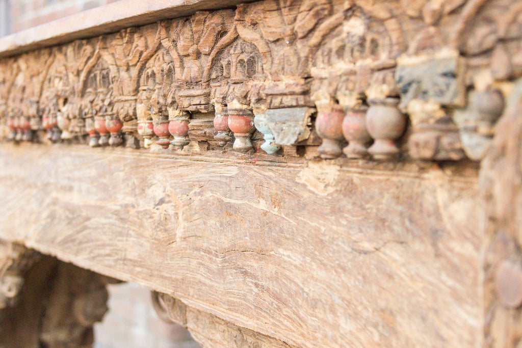 18th Century Gujarat Carved Beam Console