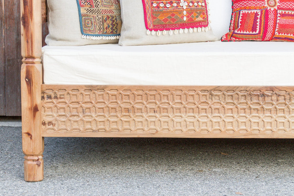 Gracefully Carved Andalus Canopy Daybed