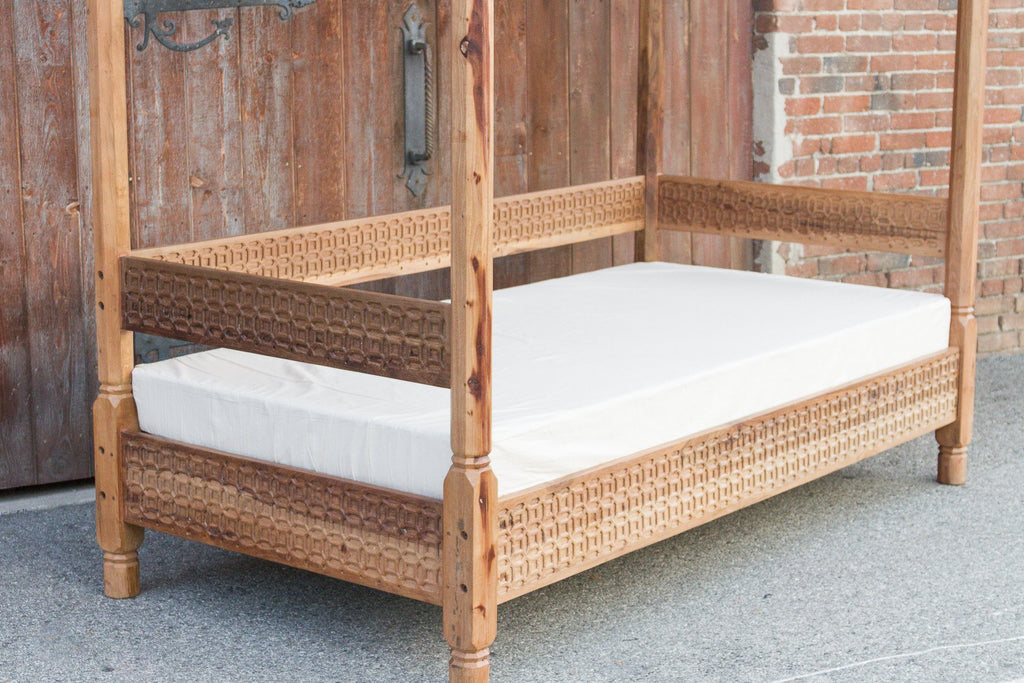 Gracefully Carved Andalus Canopy Daybed