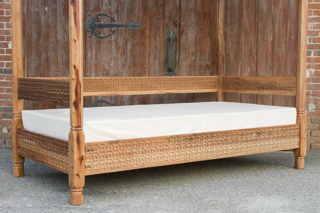 Gracefully Carved Andalus Canopy Daybed
