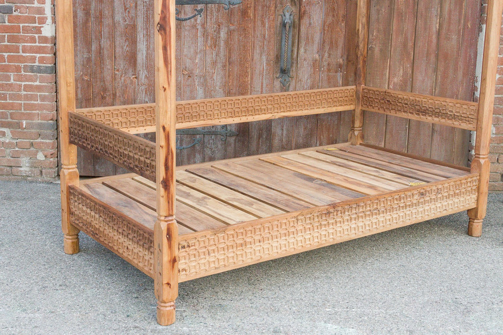 Gracefully Carved Andalus Canopy Daybed