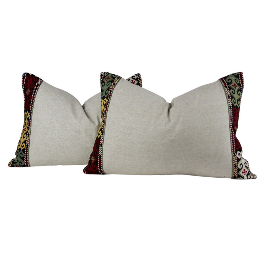 Red Green Yellow Tribal Vintage Border II