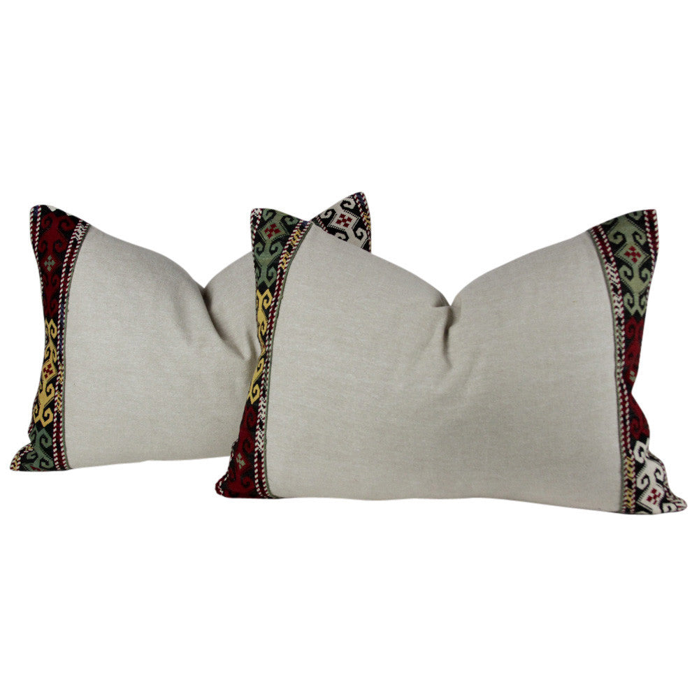 Red Green Yellow Tribal Vintage Border II
