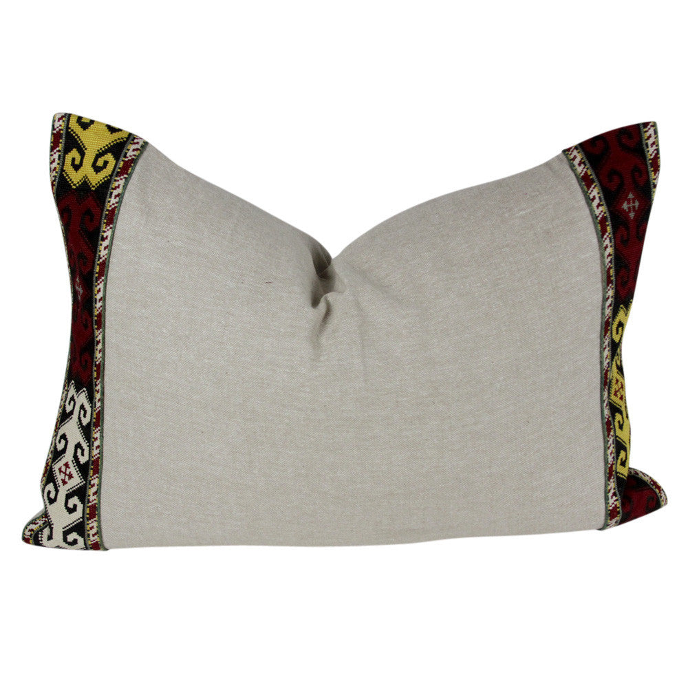 Red Green White Tribal Vintage Border