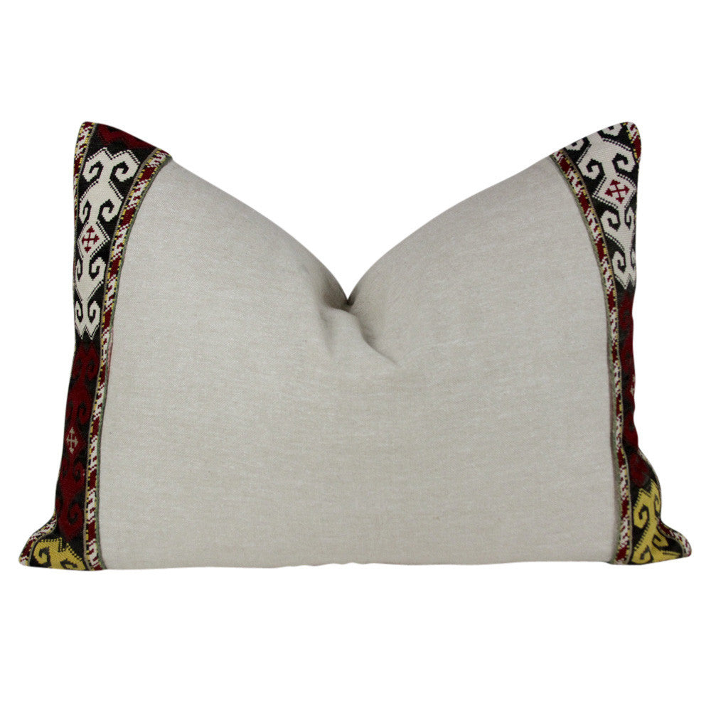 Red Green White Tribal Vintage Border II