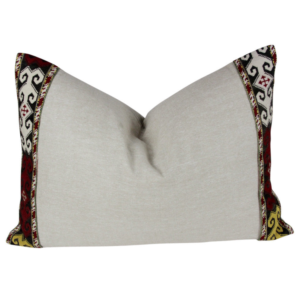 Red Green White Tribal Vintage Border II
