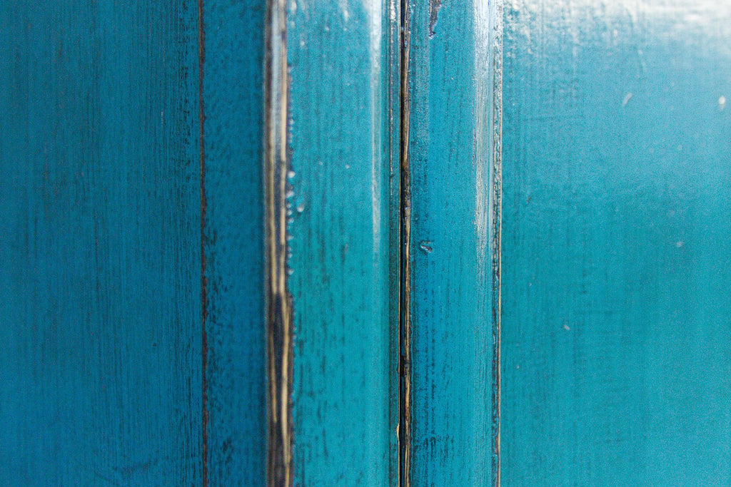 Vivid Teal Blue Tall Cabinet