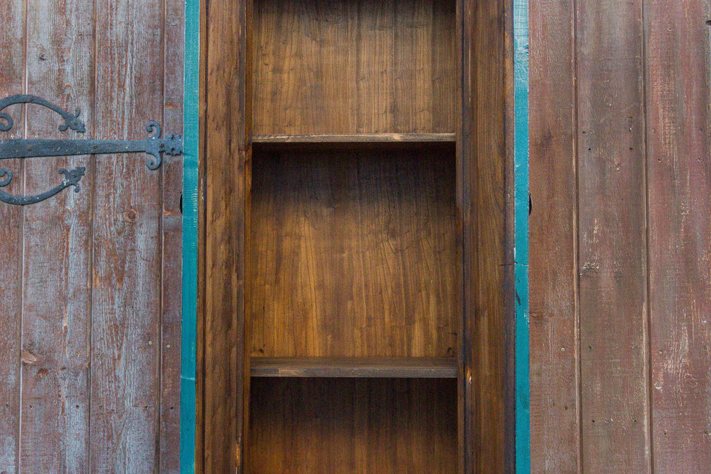 Vivid Teal Blue Tall Cabinet
