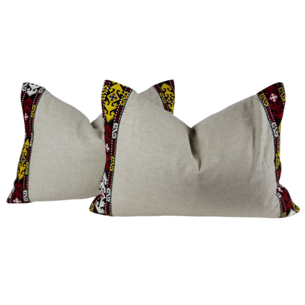 Red And Goldenrod Tribal Vintage Border