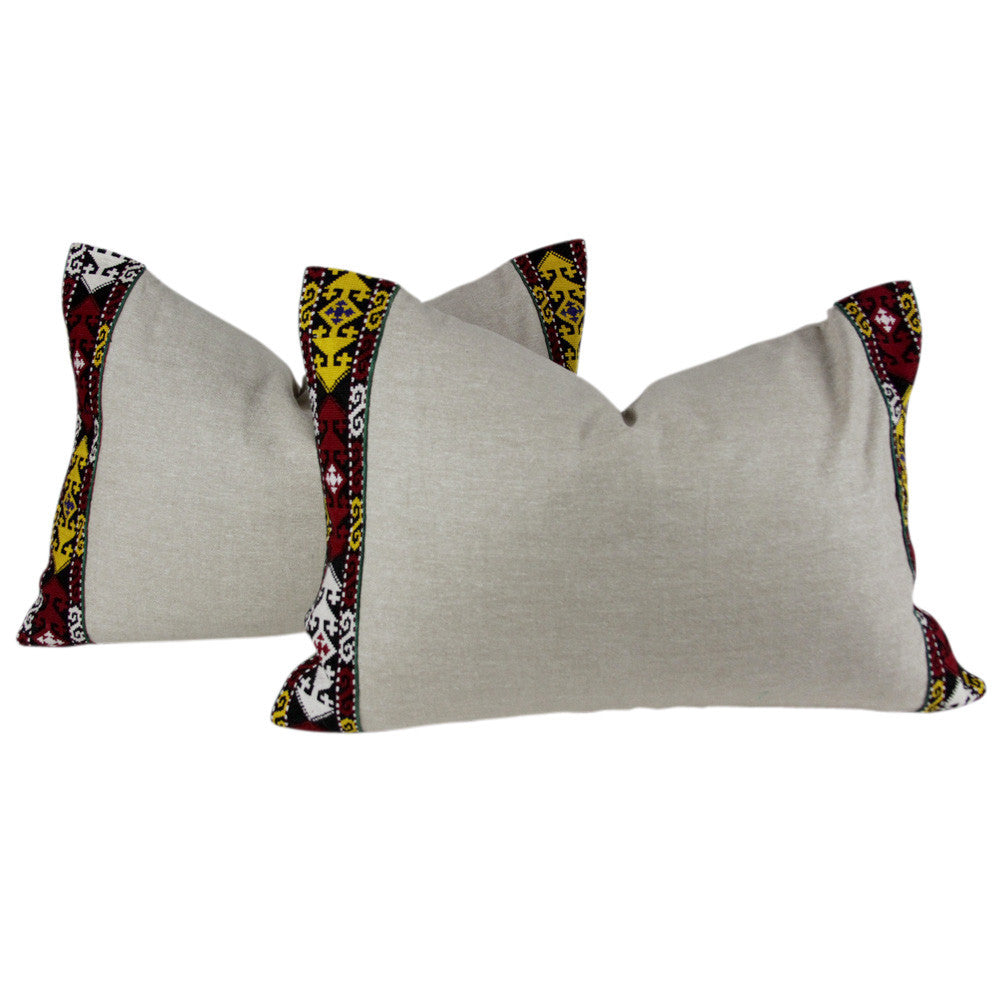 Red And Goldenrod Tribal Vintage Border