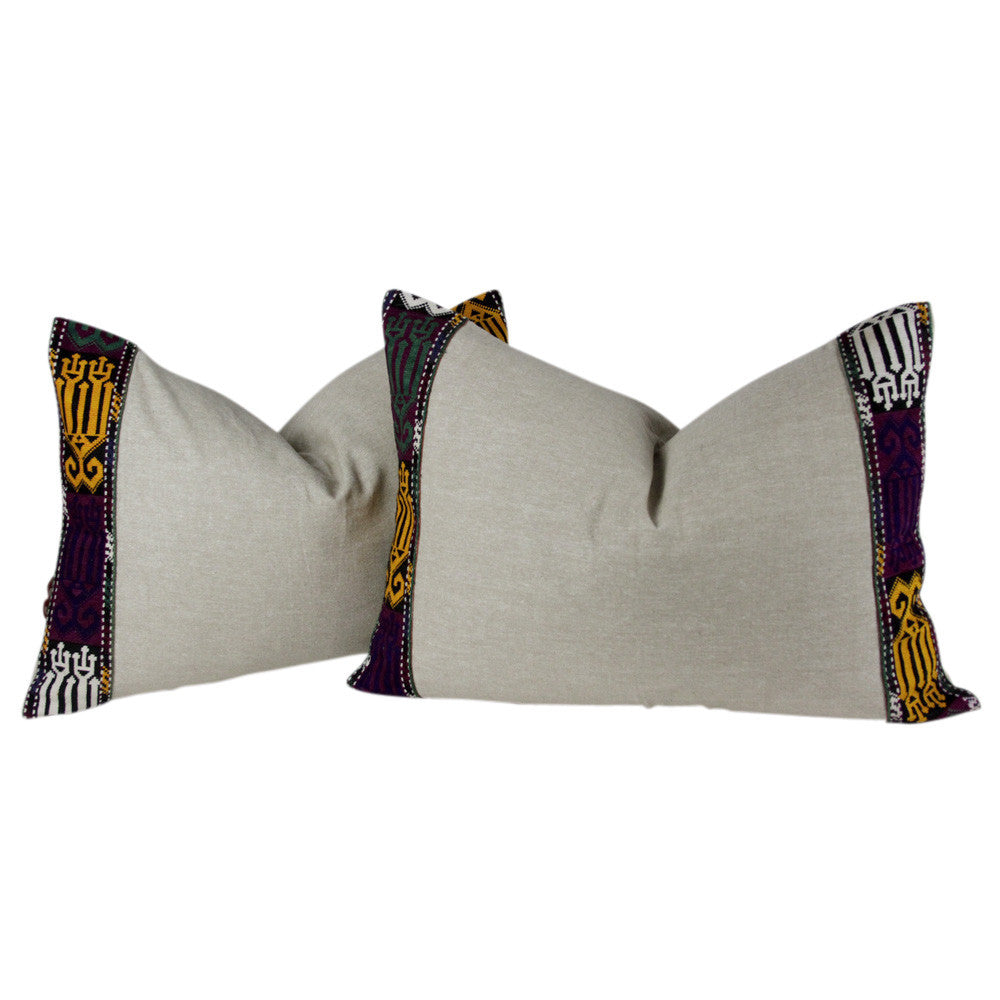Purple And Green Tribal Vintage Border II