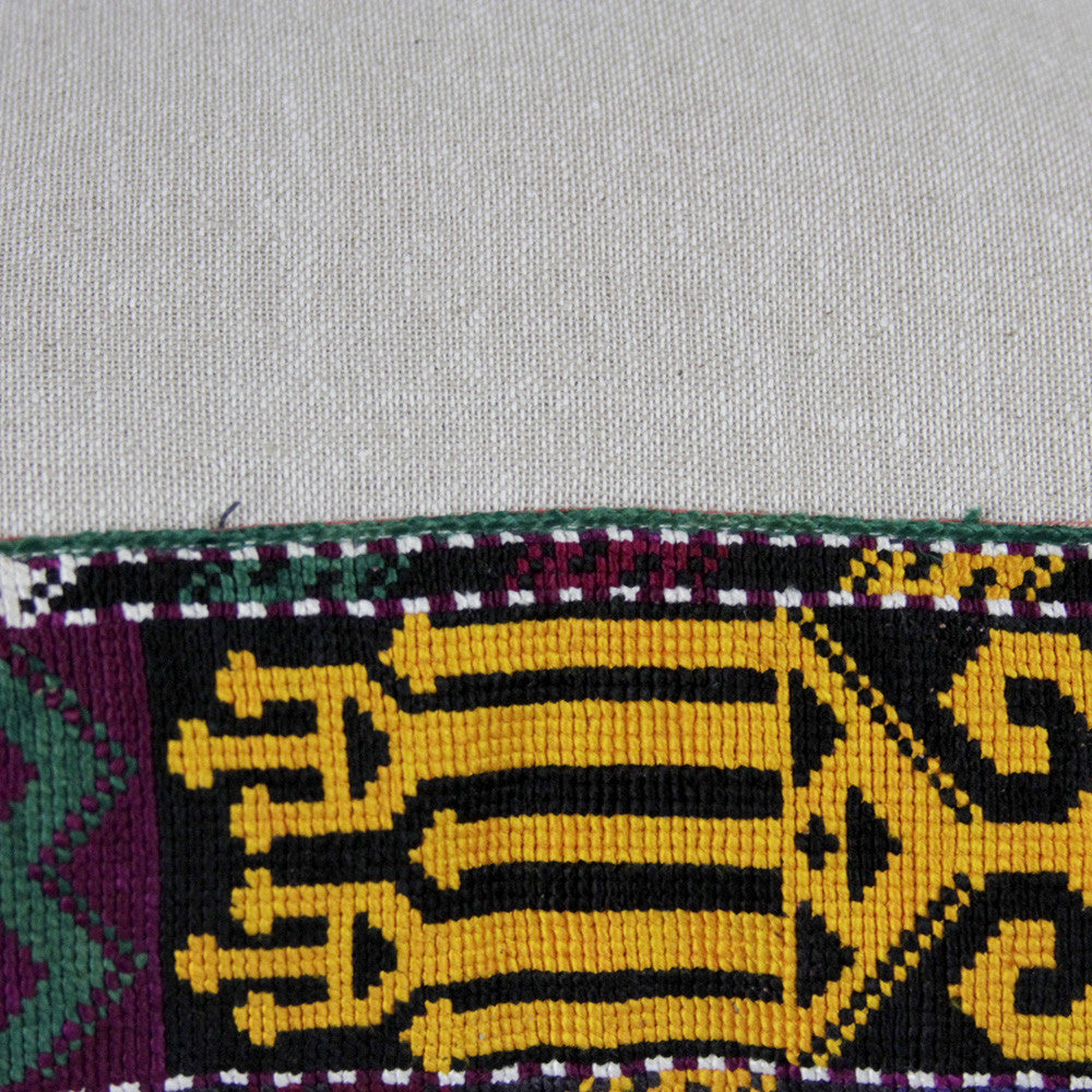 Purple And Green Tribal Vintage Border II