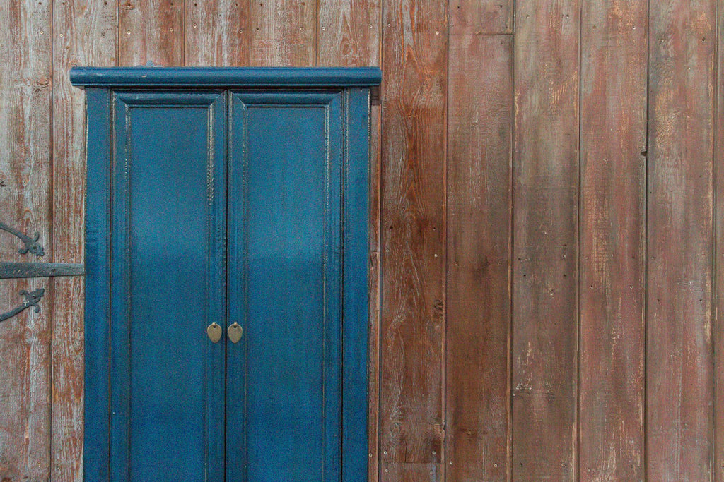 Slate Blue Asian Cabinet