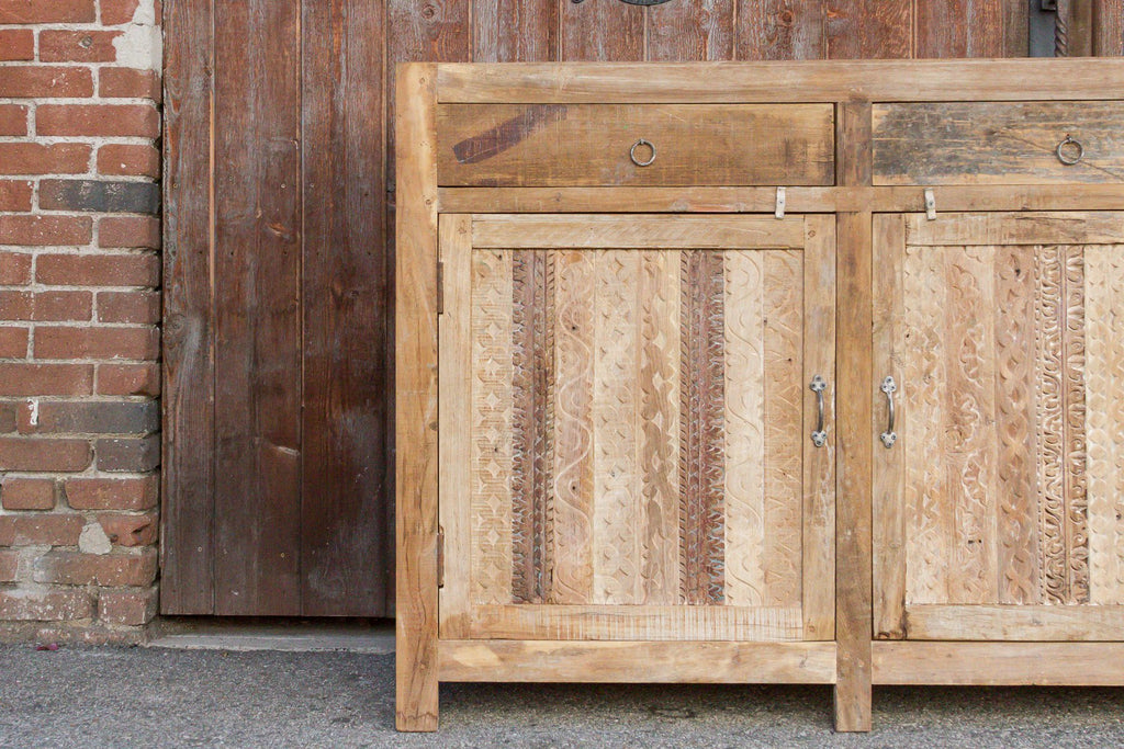 Rustic Carved Front Moorish Sideboard