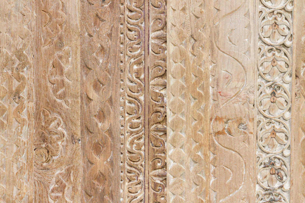 Rustic Carved Front Moorish Sideboard