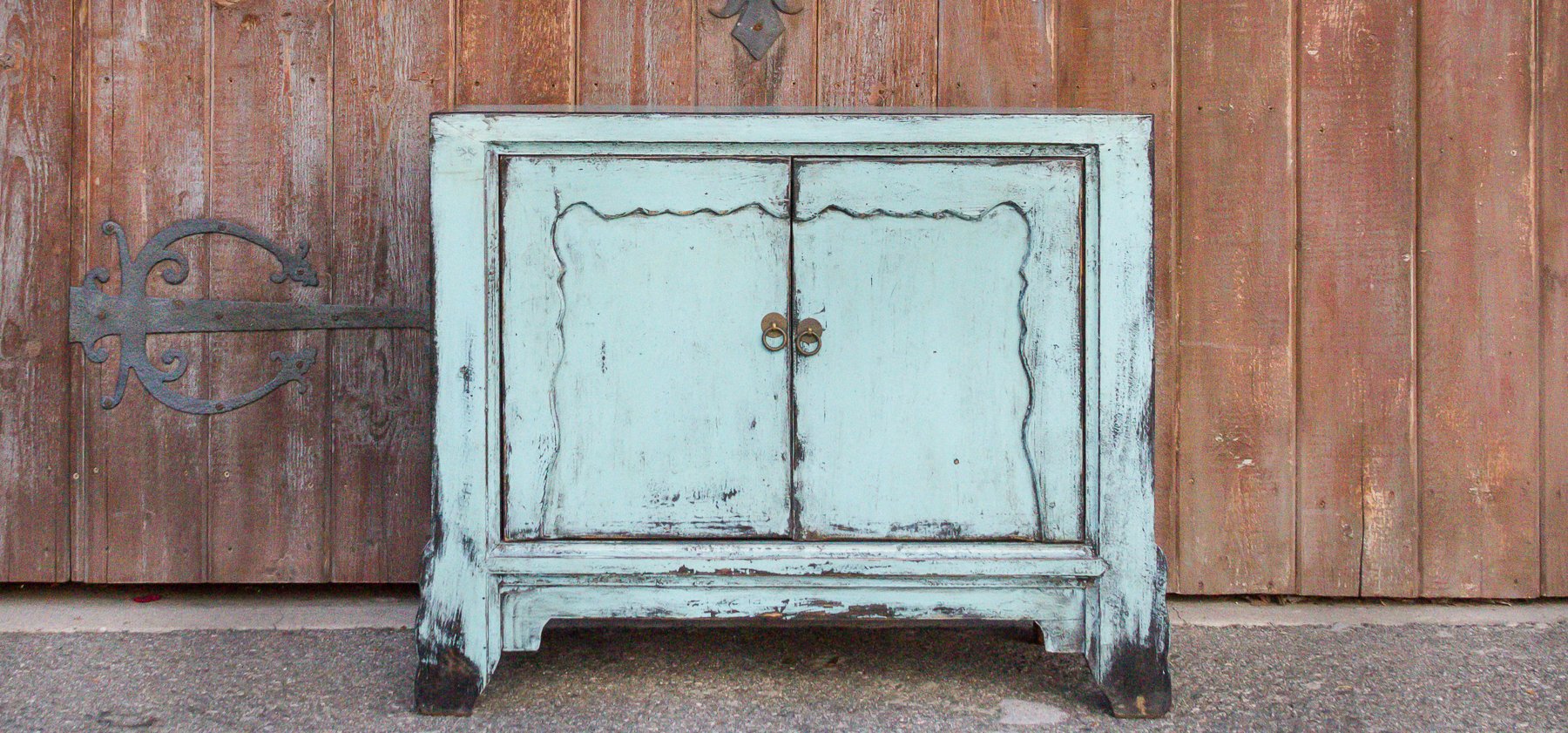 Capri Blue Asian Cabinet