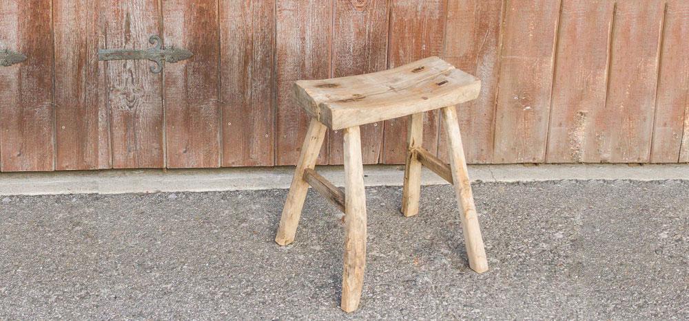 Antique Asian Rustic Stool