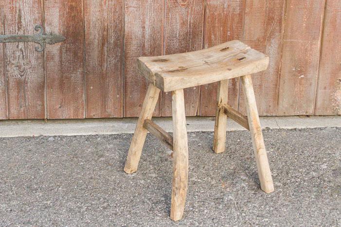 Antique Asian Rustic Stool