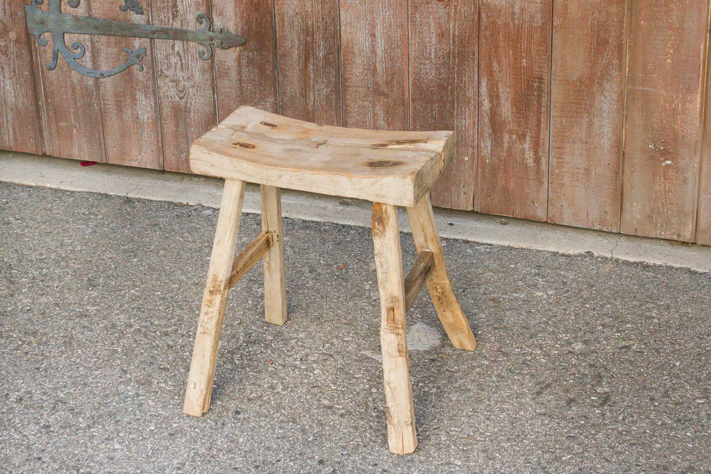 Antique Asian Rustic Stool