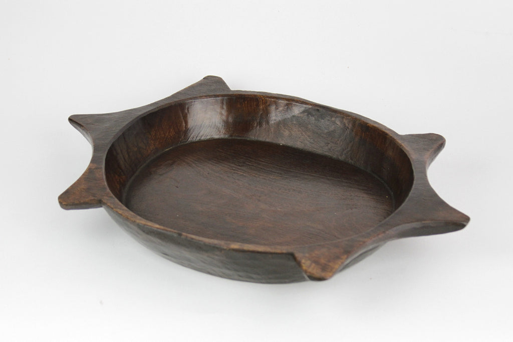 Antique Wooden Bowl with Handles