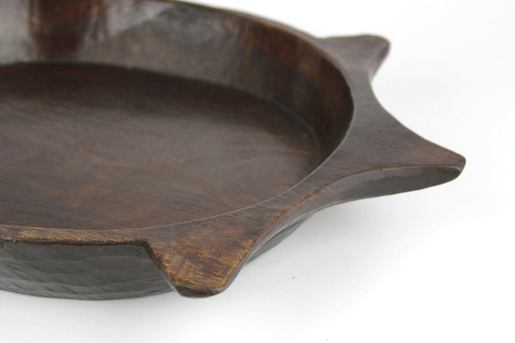 Antique Wooden Bowl with Handles