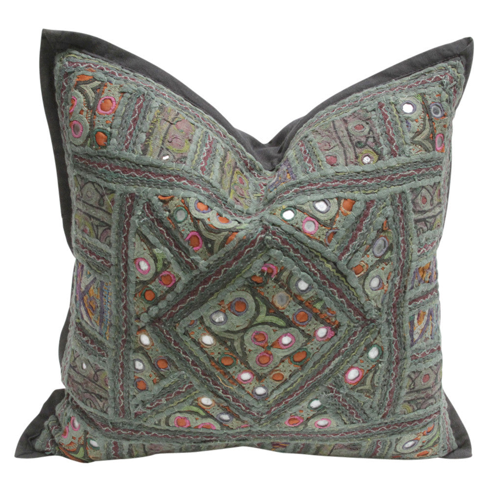 Olive Small Jaislmer Pillow