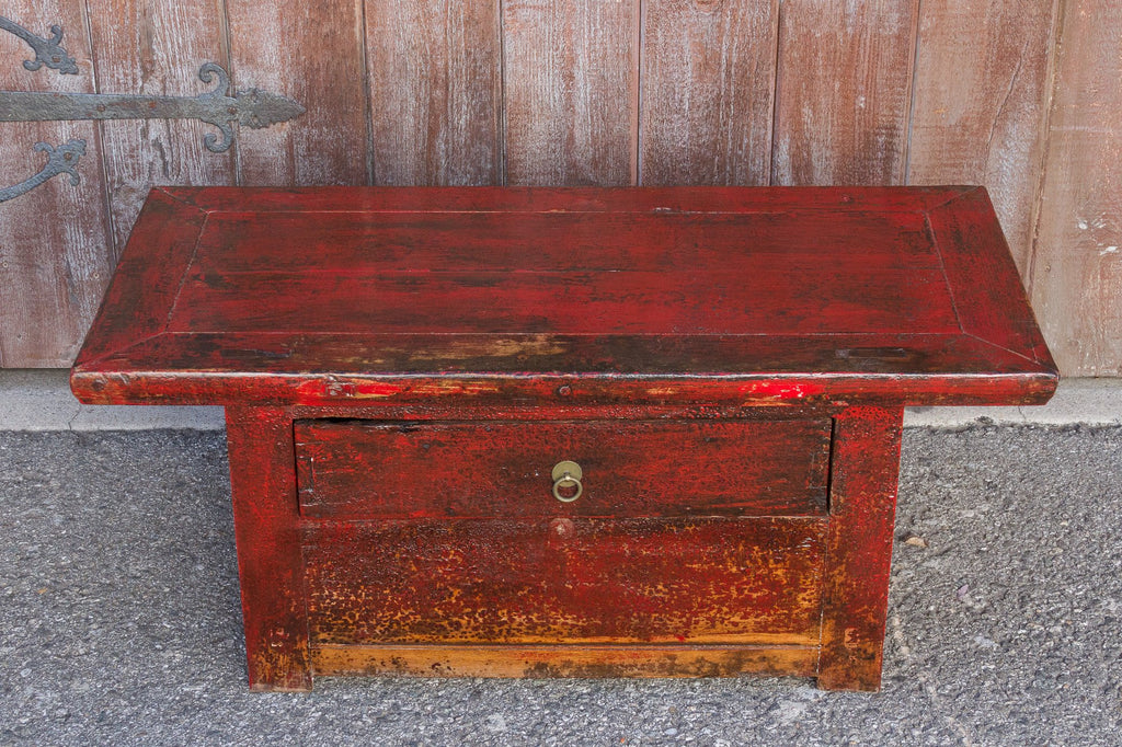 Antique Cadmium Red Altar Table