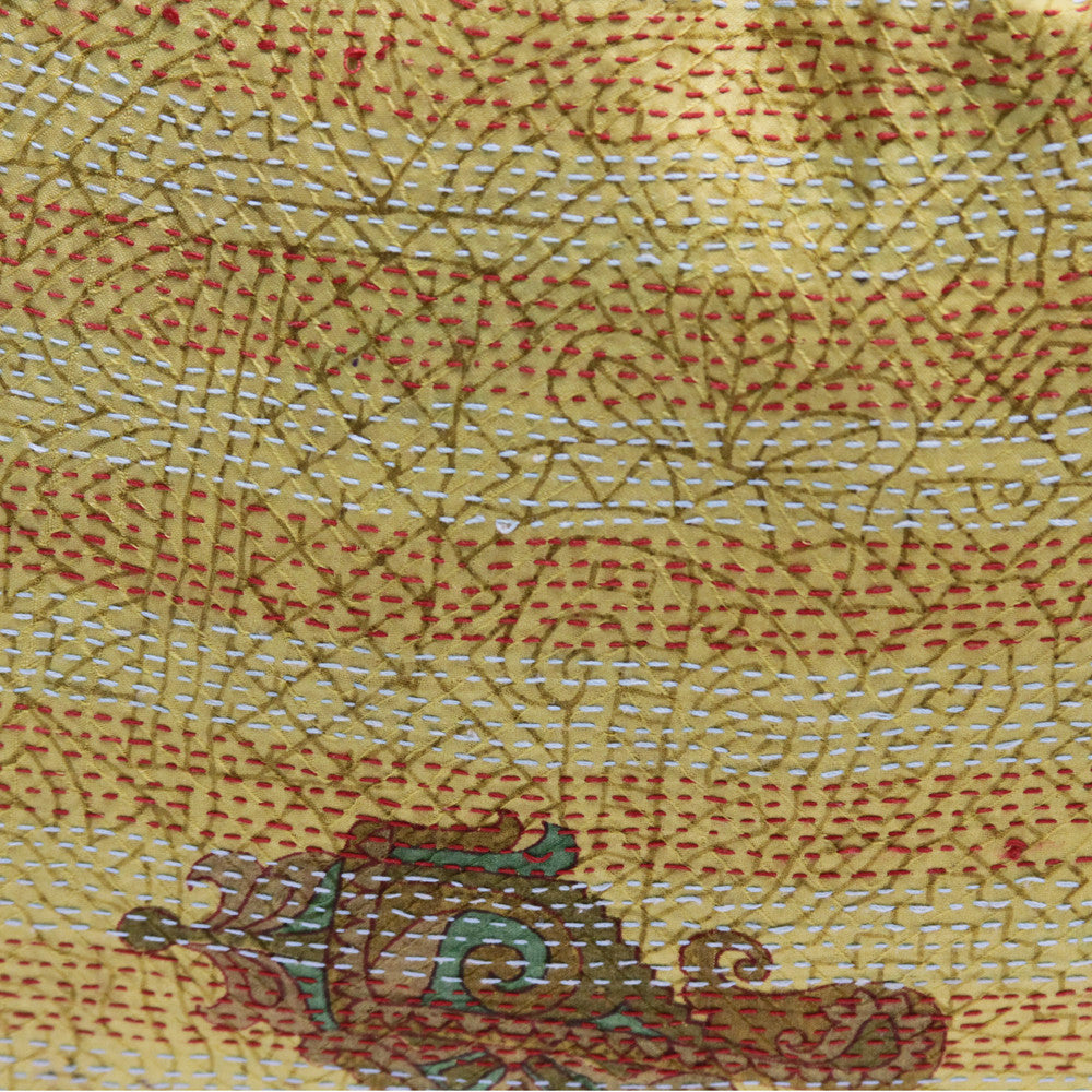 Striped Bengal Silk Katha Pillow