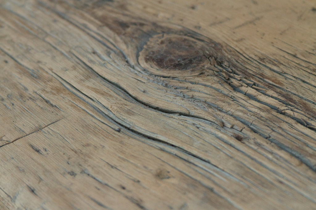 Reconstructed Antique Bleached Wood Console