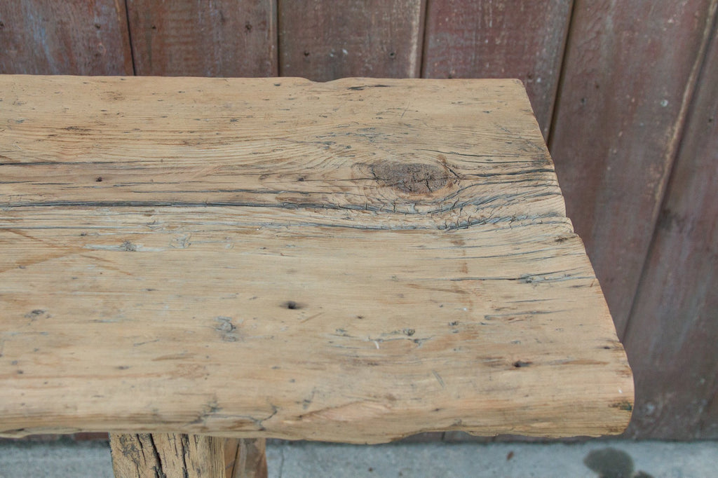 Reconstructed Antique Bleached Wood Console