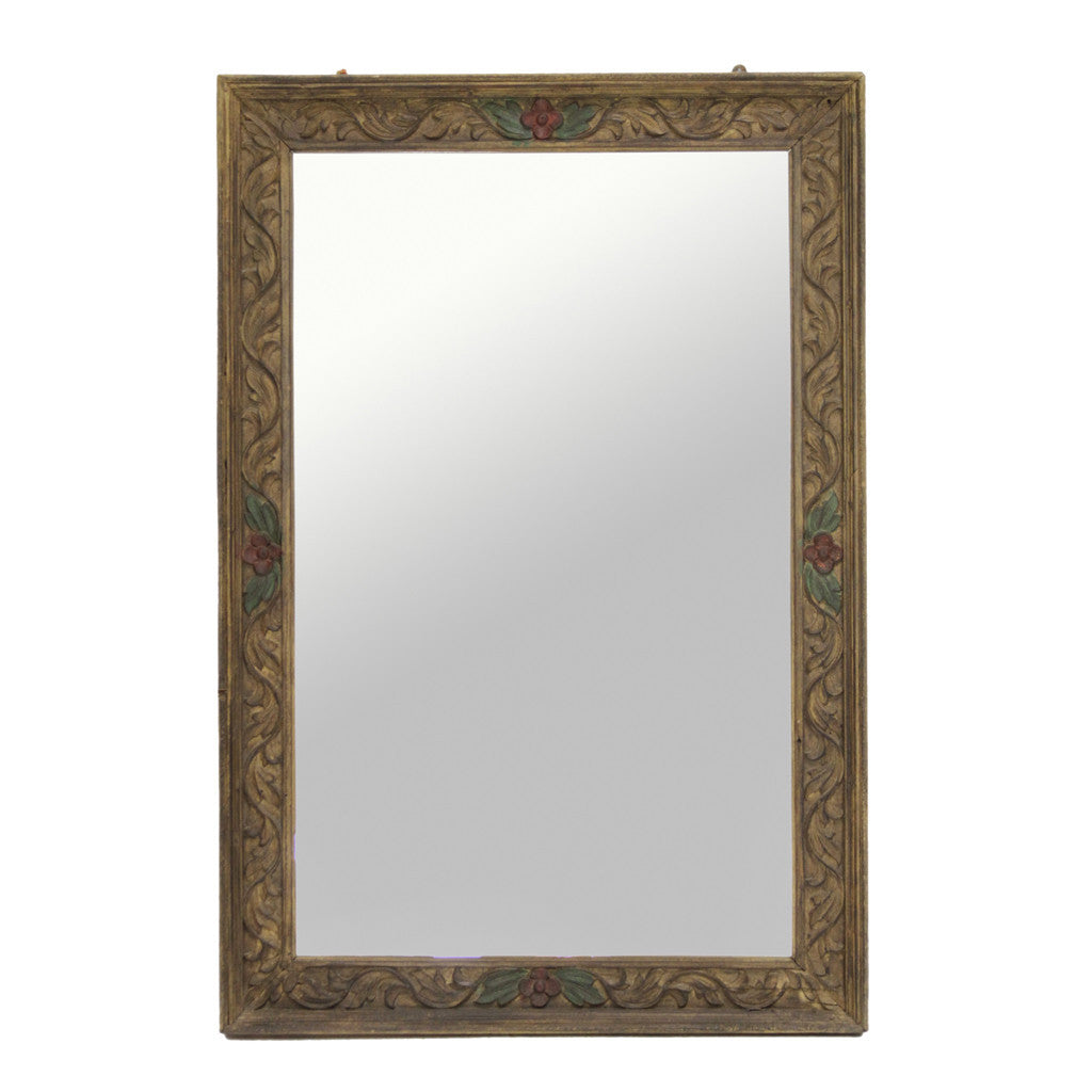 Carved Floral Mirror