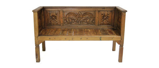 Spanish Colonial Carved Bench