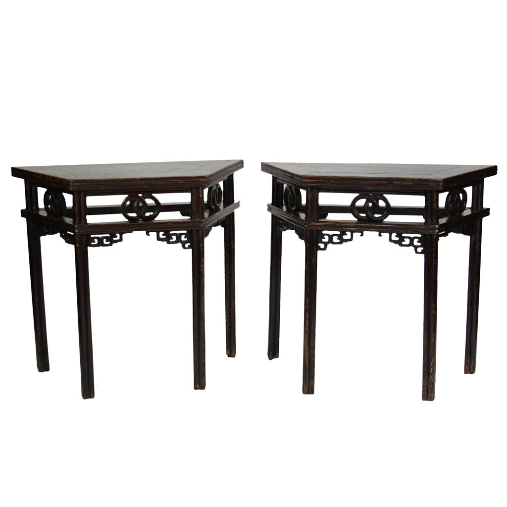 Pair of Chinese Moon Tables