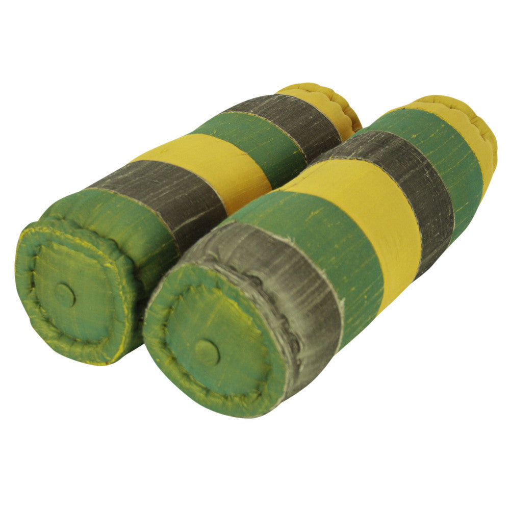 Madhurai Silk Bolster Pillows, Pair