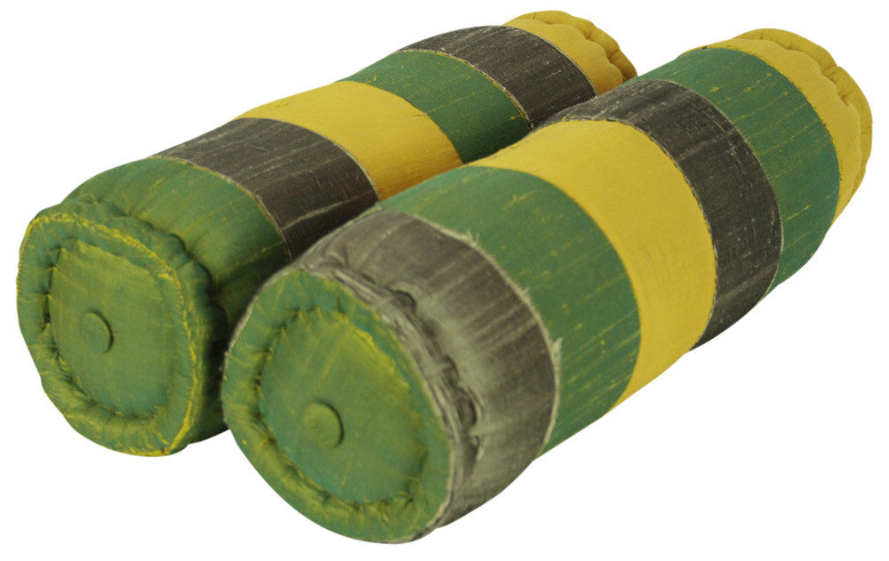 Madhurai Silk Bolster Pillows, Pair